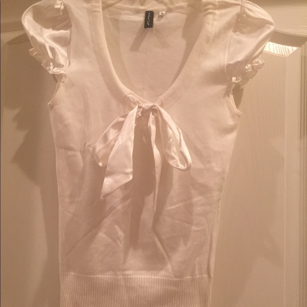 White Blouse that Ties in the Front